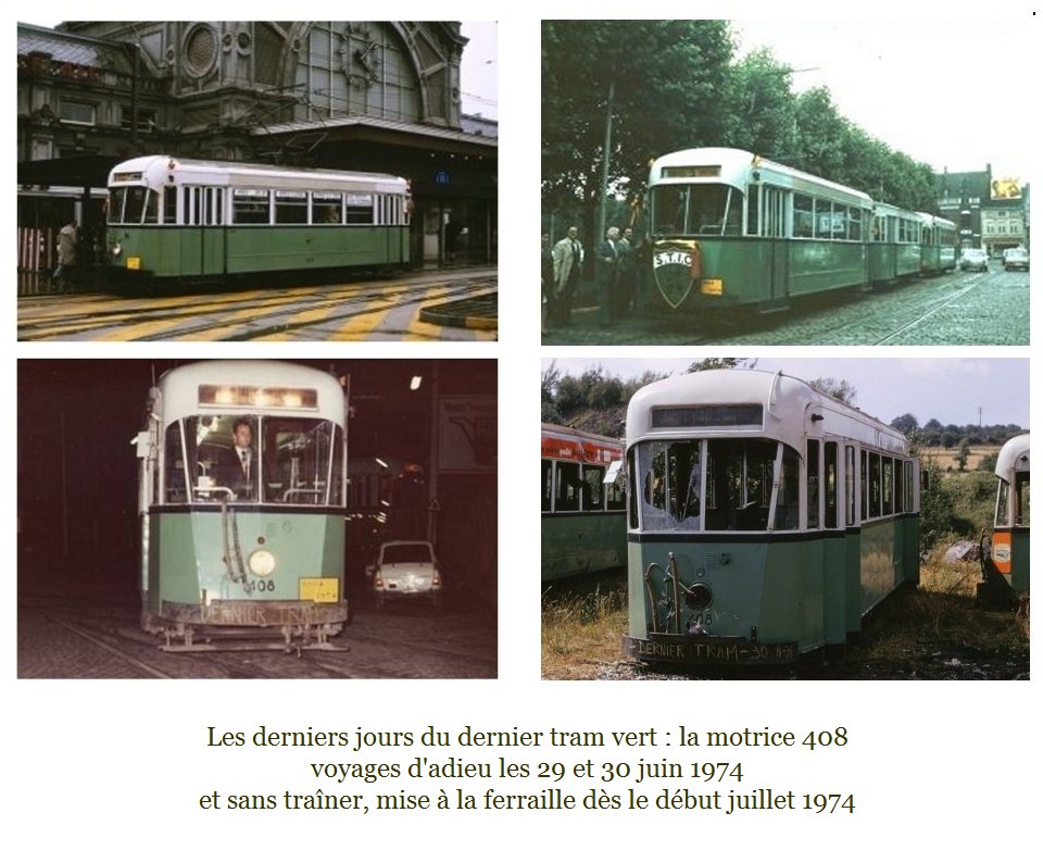 Le 30 juin 1974, le dernier tram vert de Charleroi rentrait  tout jamais au dpt
